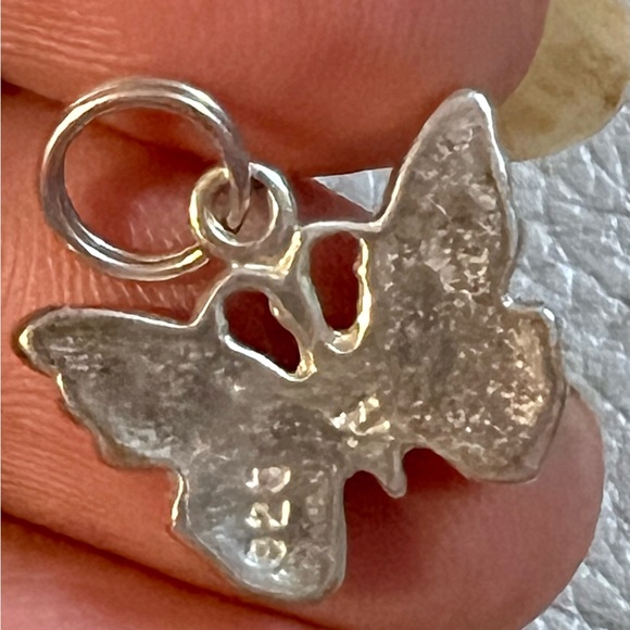 Signed 925 Butterfly Charm Sterling Silver Jewelry Faux Diamonds in the wings - Picture 7 of 8